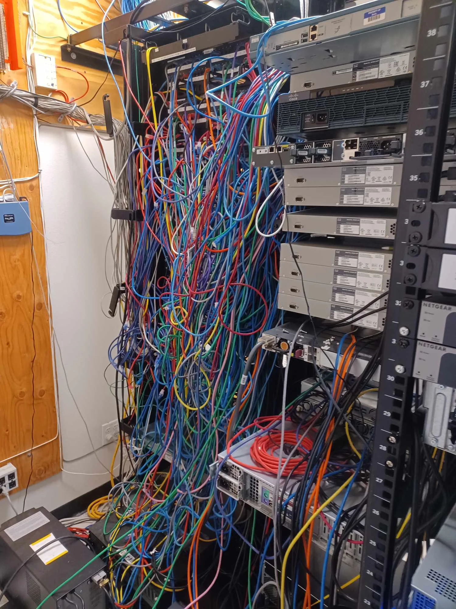 Server Room that was just a huge mess, we encounted.