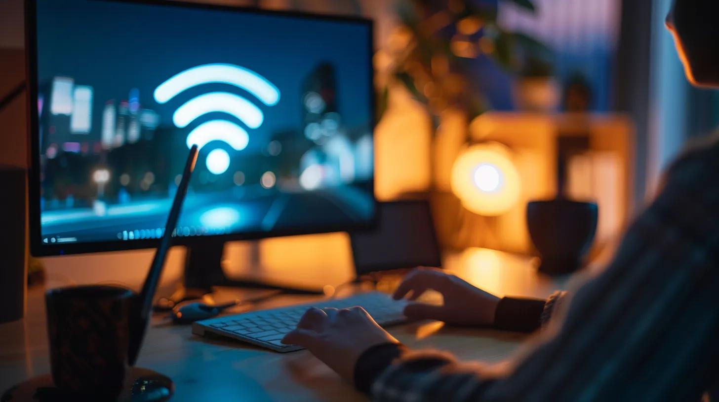 vpn device, someone at a computer